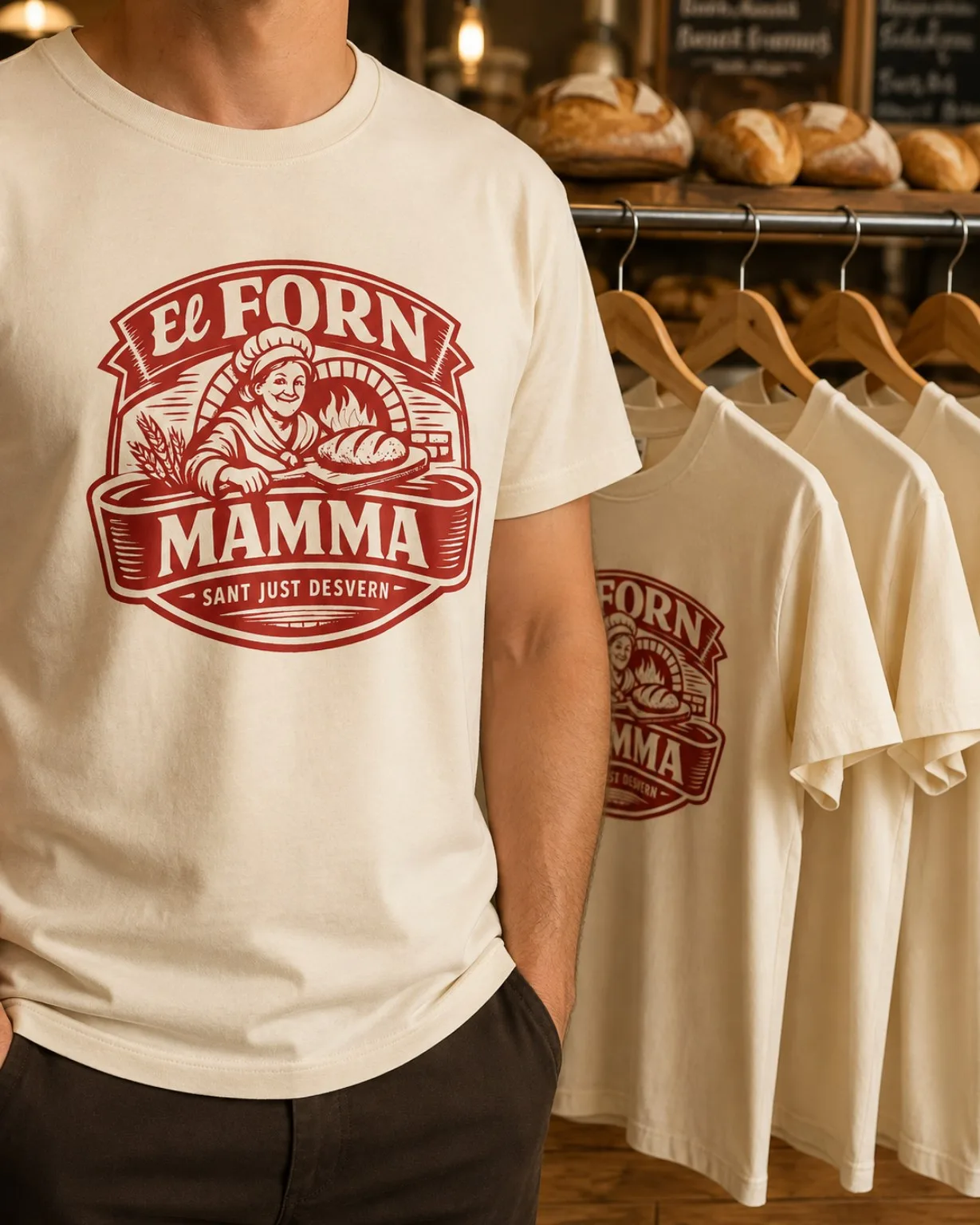 Camisetas corporativas personalizadas para panadería