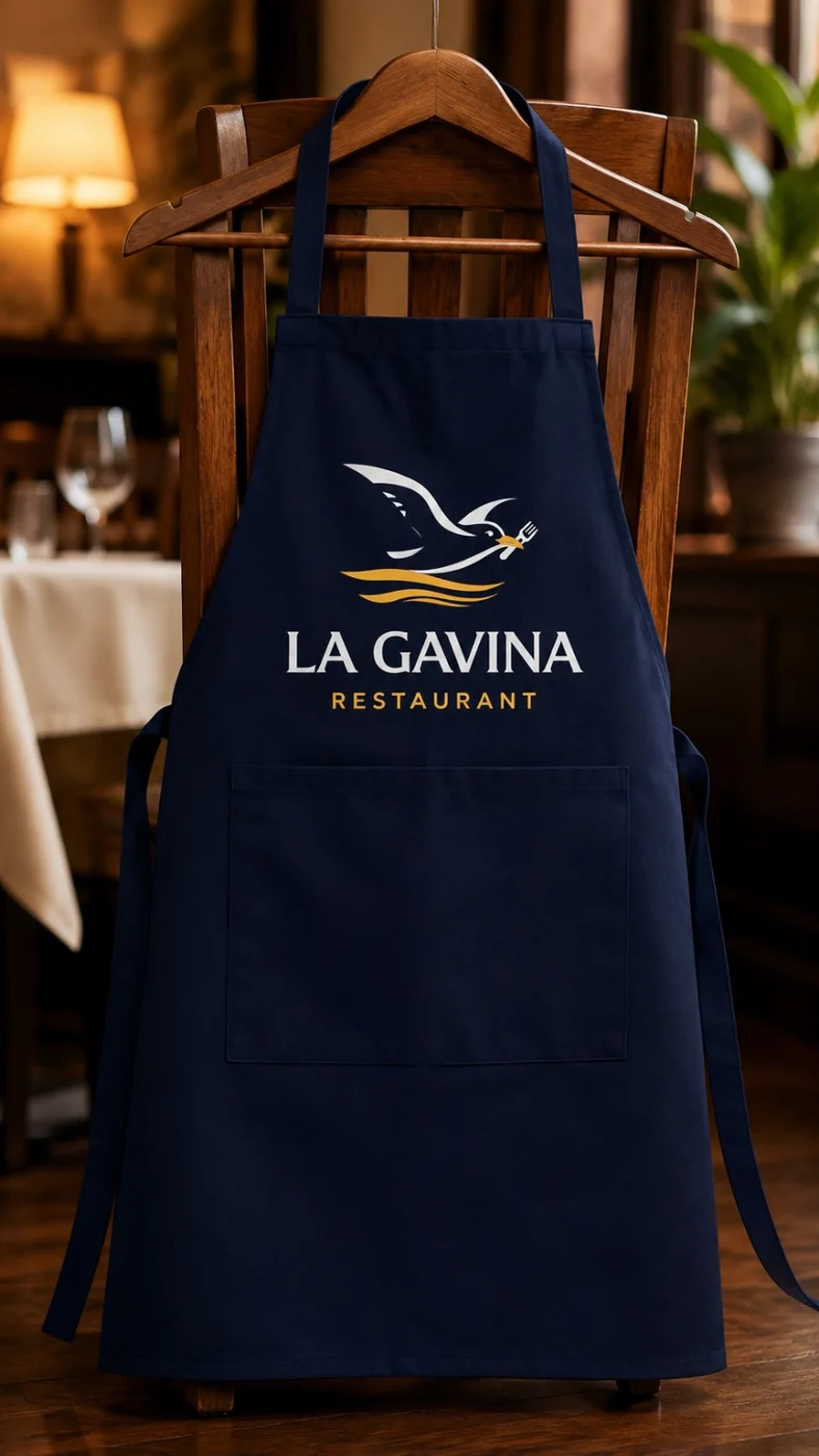Delantal personalizado para restaurante La Gavina