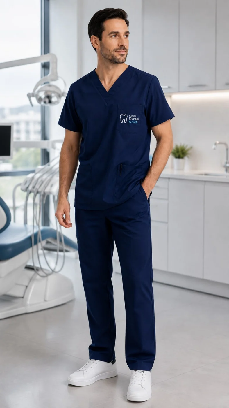 Uniforme sanitario corporativo para clínica dental