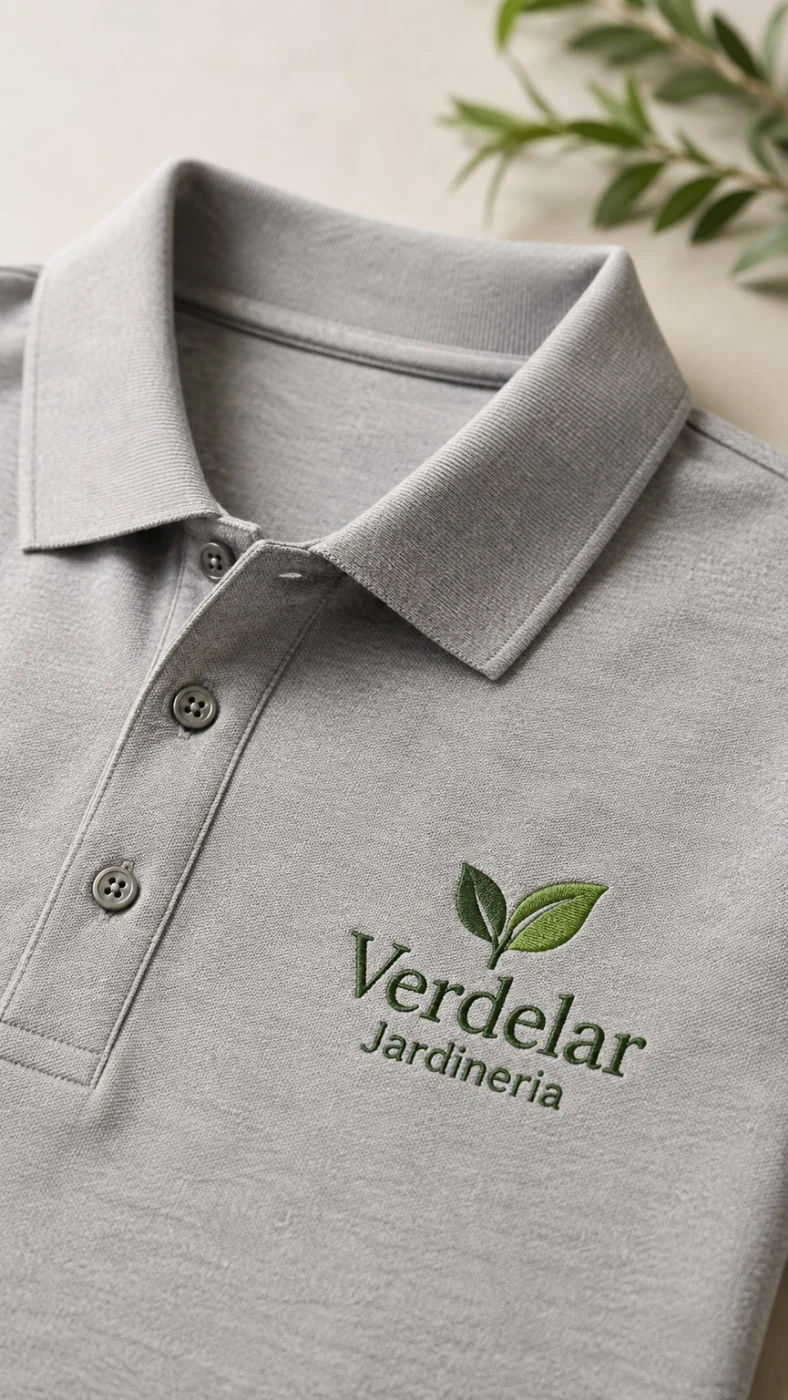Detalle de polo corporativo Verdelar Jardinería