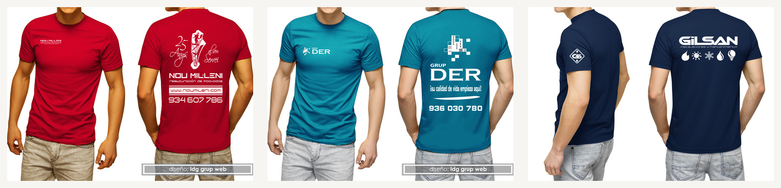 Camisetas de algodón personalizadas para empresa