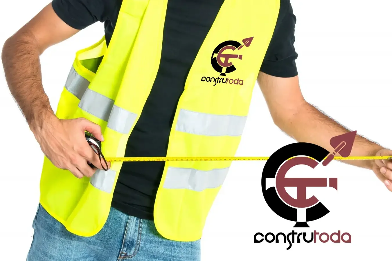Chaleco de alta visibilidad personalizado para empresa constructora